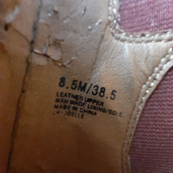 Lucky Brand Joelle Western Leather Ankle Boots Booties Red Cowgirl Size 8.5M - Picture 7 of 12